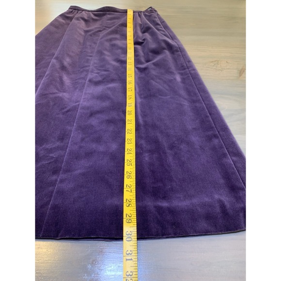 Vintage NWT JAEGER Purple Midi Skirt Size 8 (UK) Velvet Lined Below Knee - Picture 12 of 13